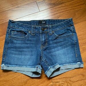 a.n.a Blue Jean Shorts with Rolled Hems